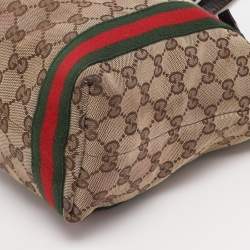 Pre Owned Gucci Beige/Brown GG Canvas and Leather Jolicoeur Tote