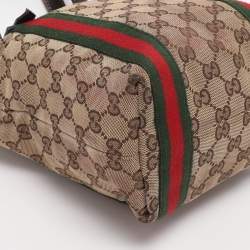 Pre Owned Gucci Beige/Brown GG Canvas and Leather Jolicoeur Tote