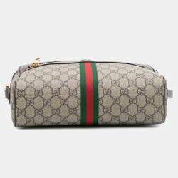 Pre Owned Gucci Brown GG Supreme Ophidia Crossbody