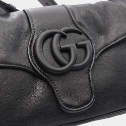 Pre Owned Gucci Black Small Goatskin Aphrodite Shoulder Bag