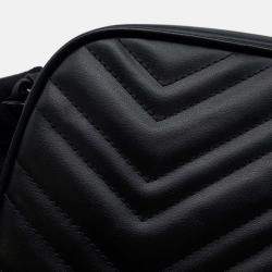 Pre Owned Gucci GG Marmont Small Camera Bag Black Leather Size Small