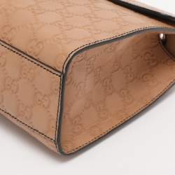 Pre Owned Gucci Beige Guccissima Leather Medium Emily Chain Shoulder Bag
