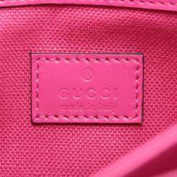 Pre Owned Gucci Pink Small Calfskin GG Marmont 2.0 Satchel