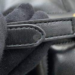 Pre Owned Gucci Gg Marmont Mini Backpack In Leather Black