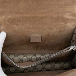 Pre Owned Gucci Brown Medium GG Supreme Dionysus Shoulder Bag