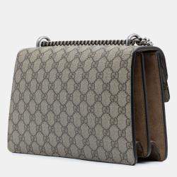 Pre Owned Gucci Brown Medium GG Supreme Dionysus Shoulder Bag