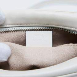 Pre Owned Gucci White Mini GG Marmont Matelasse Leather Crossbody