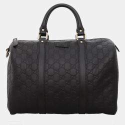 Pre Owned Gucci Guccissima Boston Top Handle