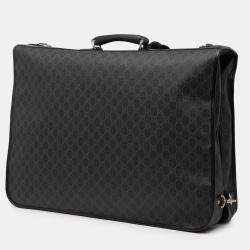 Pre Owned Gucci Black GG Supreme Retro Interlocking G Garment Bag