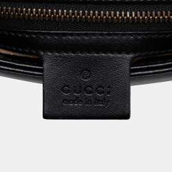 Pre Owned Gucci Black Medium GG Marmont Matelasse Leather Top Handle Satchel