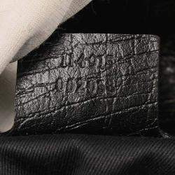 Pre Owned Gucci Black Horsebit GG Handbag
