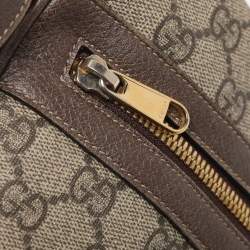 Pre Owned Gucci Beige/Brown GG Supreme Canvas and Leather Small Ophidia Crossbody Bag