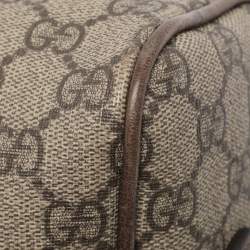 Pre Owned Gucci Beige/Brown GG Supreme Canvas and Leather Small Ophidia Crossbody Bag