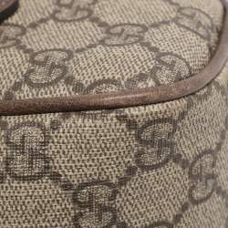 Pre Owned Gucci Beige/Brown GG Supreme Canvas and Leather Small Ophidia Crossbody Bag