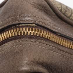 Pre Owned Gucci Beige/Brown GG Supreme Canvas and Leather Small Ophidia Crossbody Bag