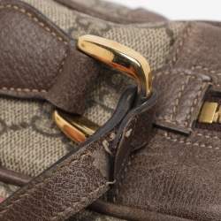 Pre Owned Gucci Beige/Brown GG Supreme Canvas and Leather Small Ophidia Crossbody Bag