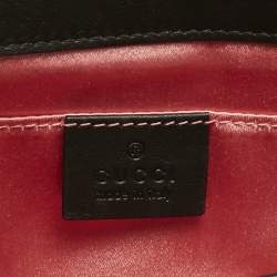 Pre Owned Gucci Black Satin Dionysus Crystals Clutch