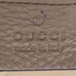 Pre Owned Gucci Taupe Leather Soho Disco Hobo