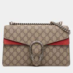 Pre Owned Gucci Brown Medium GG Supreme Dionysus Shoulder Bag