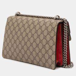 Pre Owned Gucci Brown Medium GG Supreme Dionysus Shoulder Bag