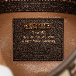 Pre Owned Gucci Brown Small Canvas 100 Centennial Music Jackie 1961 Crossbody