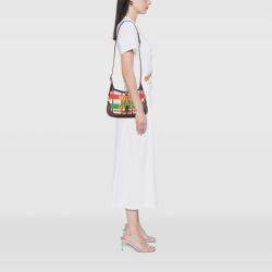 Pre Owned Gucci Brown Small Canvas 100 Centennial Music Jackie 1961 Crossbody