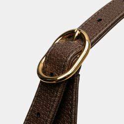 Pre Owned Gucci Brown Small Canvas 100 Centennial Music Jackie 1961 Crossbody