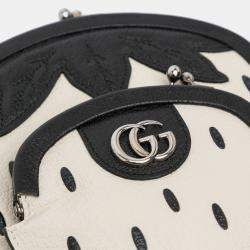 Pre Owned Gucci White Leather Fruittini Strawberry Crossbody