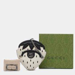 Pre Owned Gucci White Leather Fruittini Strawberry Crossbody