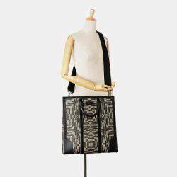 Pre Owned Gucci Brown GG Supreme Caleido Vertical Tote