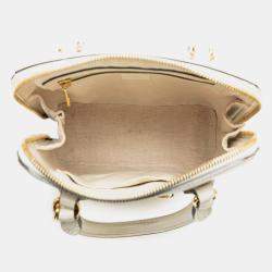 Pre Owned Gucci White Small Leather Horsebit 1955 Satchel