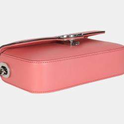 Pre Owned Gucci Pink Senna Calfskin Petite GG Top Handle Shoulder Bag