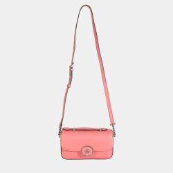 Pre Owned Gucci Pink Senna Calfskin Petite GG Top Handle Shoulder Bag