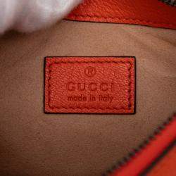 Pre Owned Gucci Orange Mini Leather Aphrodite Shoulder Bag