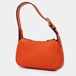Pre Owned Gucci Orange Mini Leather Aphrodite Shoulder Bag