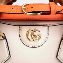 Pre Owned Gucci Mini Calfskin Diana Tote Bag