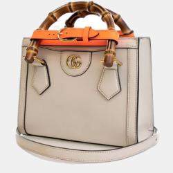 Pre Owned Gucci Mini Calfskin Diana Tote Bag