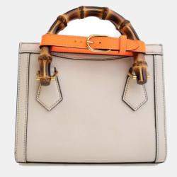 Pre Owned Gucci Mini Calfskin Diana Tote Bag