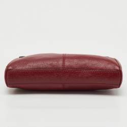 Pre Owned Gucci Dark Red Leather Small Rebelle Shoulder Bag