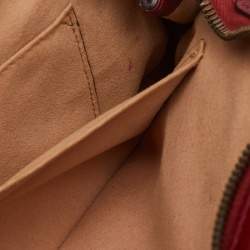 Pre Owned Gucci Dark Red Leather Small Rebelle Shoulder Bag
