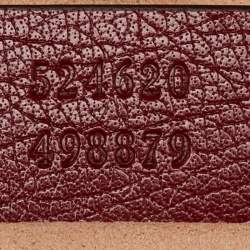 Pre Owned Gucci Dark Red Leather Small Rebelle Shoulder Bag