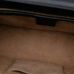 Pre Owned Gucci Beige/Black Medium GG Supreme Padlock Shoulder Bag