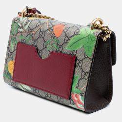Pre Owned Gucci Multicolor Small GG Supreme Tian Padlock Crossbody