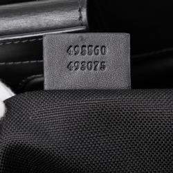 Pre Owned Gucci Black Large GG Supreme Web Tote