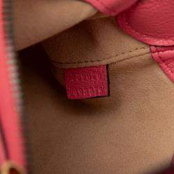 Pre Owned Gucci Pink Mini Leather Aphrodite Shoulder Bag