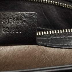Pre Owned Gucci Black Glossy Leather Medium Interlocking G Shoulder Bag