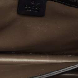 Pre Owned Gucci Black Glossy Leather Medium Interlocking G Shoulder Bag