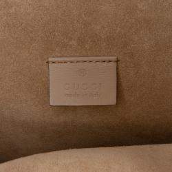 Pre Owned Gucci Beige Brown Medium GG Supreme Dionysus Shoulder Bag