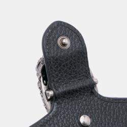 Pre Owned Gucci Black Mini Leather Dionysus Wallet on Chain