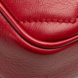 Pre Owned Gucci Red Mini GG Marmont Matelasse Leather Crossbody